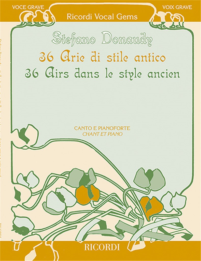 36 Arias in Antique Style - Voix Grave